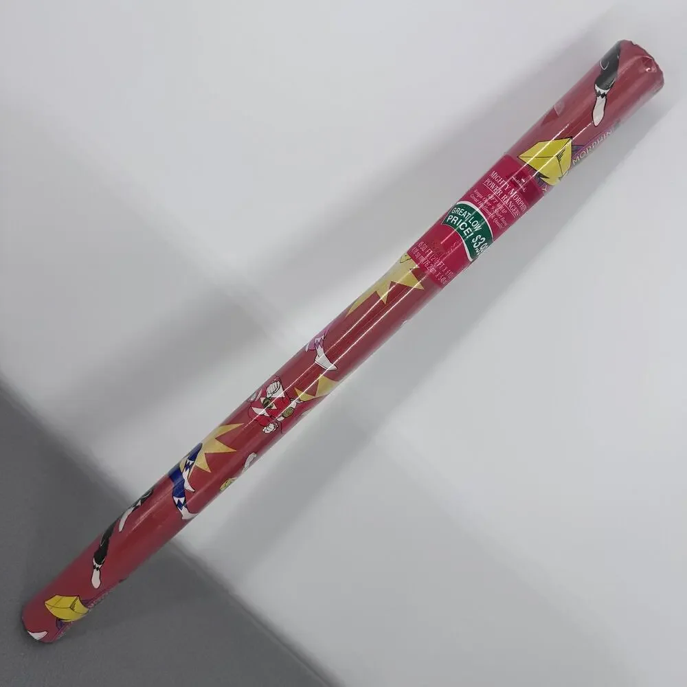 1994 Hallmark Mighty Morphin Power Rangers Gift Wrap Paper NOS Sealed‎ Wrapping